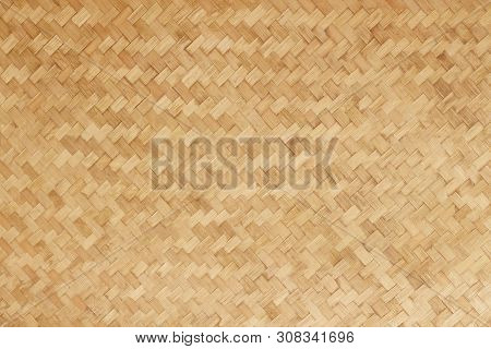 Bamboo Woven Flat Mat Natural Bamboo Background