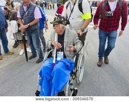 Sainte Mere, Normandy, France - June 06, 2019. D Day 75 Birthday Of French Liberation By Allied Coun
