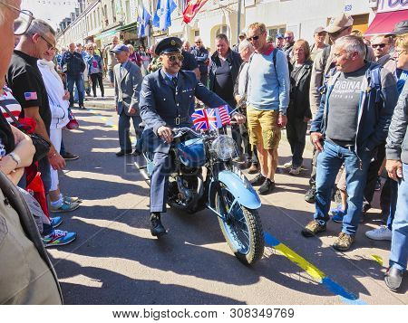 Sainte Mere, Normandy, France - June 06, 2019. D Day 75 Birthday Of French Liberation By Allied Coun