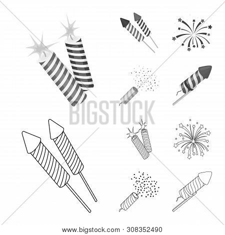 Vector Illustration Of Festival And Summer Icon. Set Of Festival And Holiday Stock Symbol For Web.