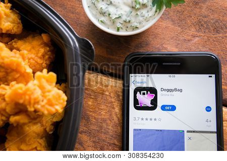 Stavropol, Russian Federation. June 10, 2019. Smartphone With Mobile Application Doggybag