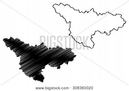 Timis County (administrative Divisions Of Romania, Vest Development Region) Map Vector Illustration,