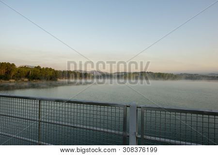 Sunrise At The Regajo Reservoir In Navajas, Castellon