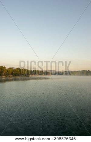 Sunrise At The Regajo Reservoir In Navajas, Castellon