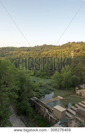 Sunrise At The Regajo Reservoir In Navajas, Castellon