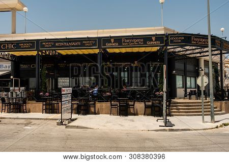 Entre Naranjos, Alicante, Spain - June 26 2019 : Flannigans Irish Gastro Pub Recently Opened After L