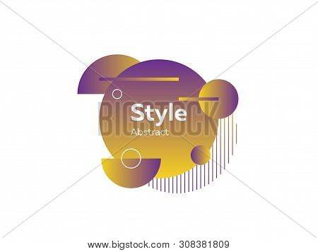 Perispheric Futuristic Abstract Element. Dynamical Colored Forms And Lines. Isolated Gradient Circle