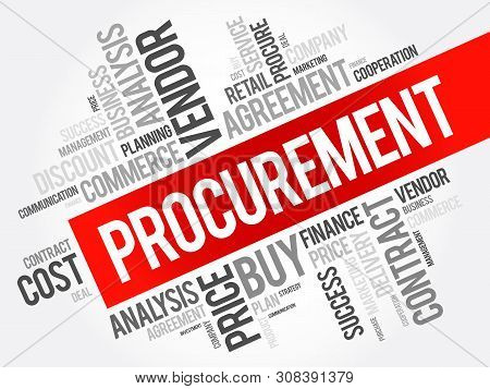 Procurement Word Cloud Collage, Business Concept Background
