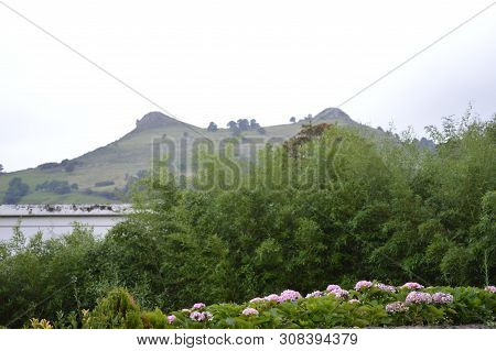 Privileged Views Of The Tits Of Lierganes Mountain In The Form Of Breasts A Natural Monument. August