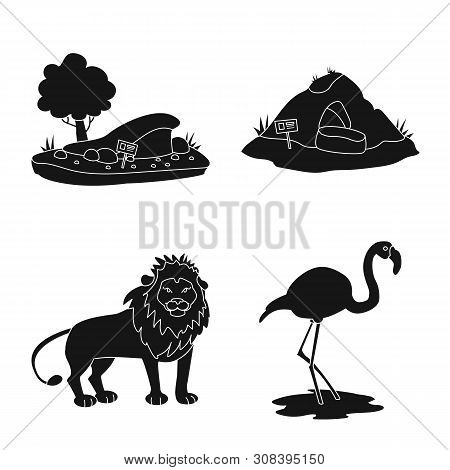 Vector Illustration Of Fauna And Entertainment Icon. Set Of Fauna And Park Vector Icon For Stock.