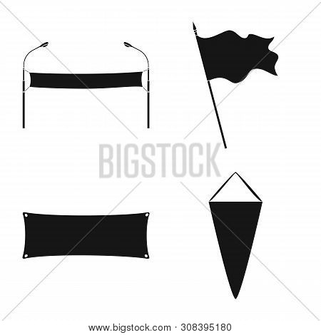 Vector Illustration Of Material And Media Symbol. Collection Of Material And Textile Stock Symbol Fo
