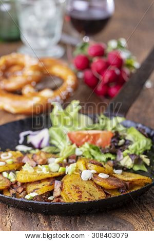 Closeup Of Tyrolean Potato Groestl With Onions