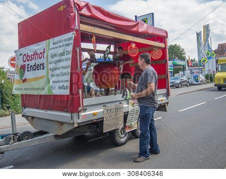 Kirchheimbolanden, Rheinland-pfalz, Germany-06 23 2019: Holiday Parade On Streets Of German Town Dur