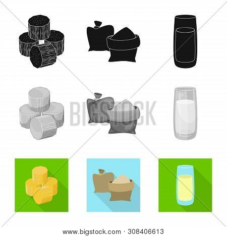 Vector Illustration Of Farm And Agriculture Logo. Set Of Farm And Technology Vector Icon For Stock.