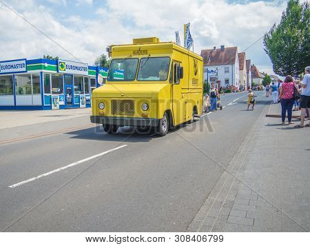 Kirchheimbolanden, Rheinland-pfalz, Germany-06 23 2019: Holiday Parade On Streets Of German Town Dur