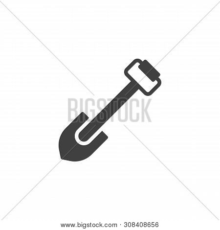 Spade Tool Vector Icon. Filled Flat Sign For Mobile Concept And Web Design. Short Shovel Glyph Icon.