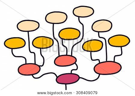 Mind Map Hand Drawn Vector Illustration In Cartoon Style
