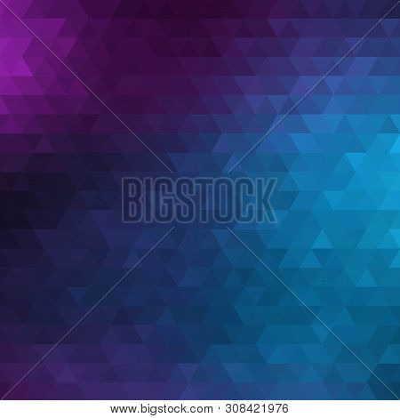 Blue Abstract Geometric Triangle Vertical Background - Vector Illustration Abstract Polygon Vector P