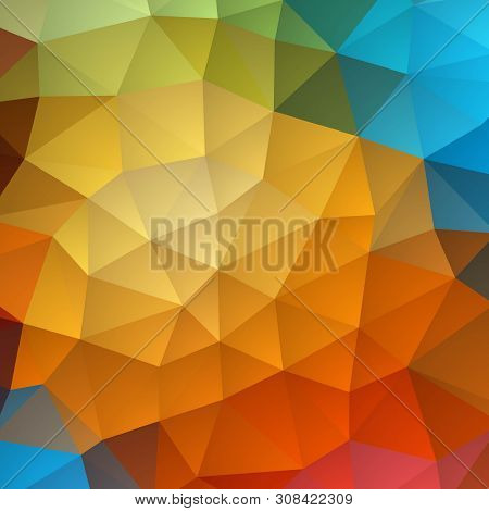 Light Multicolor Vector Abstract Textured Polygonal Background. Blurry Triangle Design. Pattern Can 