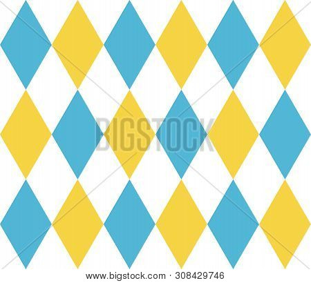Abstract Geometric Seamless Pattern With Rhombuses. Endless Background Of Geometric Shapes. Vector I