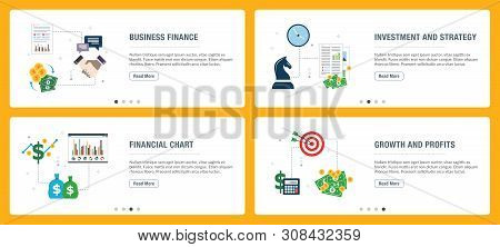 Business Finance, Investment And Strategy, Financial Chart, Growth And Profits. Internet Website Ban