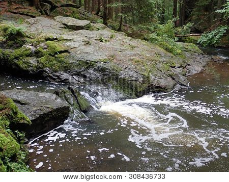 Beautiful Valley Of Wild Doubrava River In Bohemian Highlands In Checz Republic