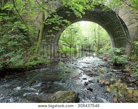 Beautiful Valley Of Wild Doubrava River In Bohemian Highlands In Checz Republic