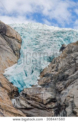 View From Glacier Briksdalsbreen One Of The Most Accessible And Best Known Arms Of Jostedalsbreen Gl
