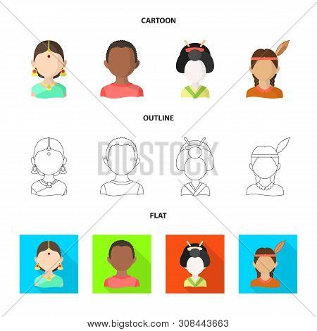 Isolated Object Of Imitator And Resident Logo. Set Of Imitator And Culture Vector Icon For Stock.