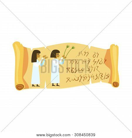 Isolated Object Of Scroll And Papyrus Symbol. Collection Of Scroll And Roll Stock Vector Illustratio