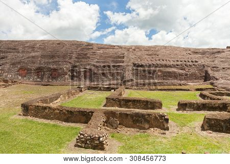 Traces And Remnants Of An Ancient Civilization. Archaeological Site Of El Fuerte De Samaipata, Boliv