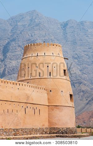 Bukha Fort Near Khasab In Musandam Oman Surrounded By Rocks And Scenery