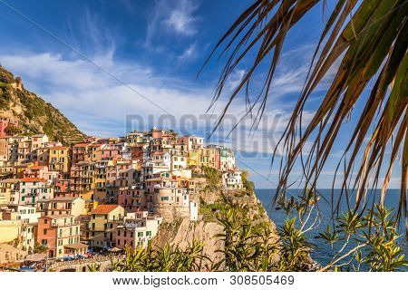 View Of Manarola (manaea In The Local Dialect), The Second-smallest Of The Famous Cinque Terre Towns
