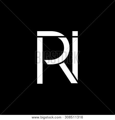 Letter Ri Simple Geometric Logo Vector Unique Unusual Simple Design Concept