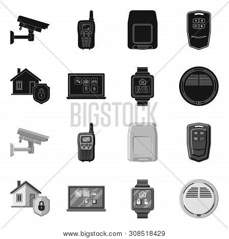 Vector Illustration Of Office And House Icon. Set Of Office And System Stock Vector Illustration.