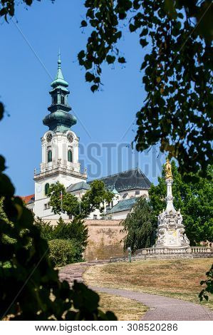Nitra, Slovakia - August 05, 2015: St Emmeram Cathedral In Nitra Slovakia. Roman, Catholic Cathedral