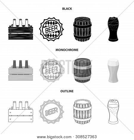 Isolated Object Of Minimal And Pint Sign. Set Of Minimal And Craft Vector Icon For Stock.
