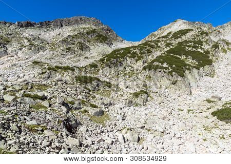 Summer Landscape With Left Kralev Dvor Pass, Pirin Mountain, Bulgaria