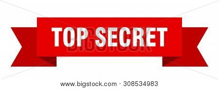 Top Secret Ribbon Sticker. Top Secret Sign. Top Secret Banner