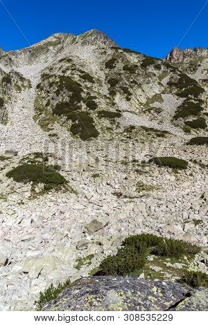 Amazing Summer Landscape Of Samodivski Lakes Near Dzhangal Peak, Pirin Mountain, Bulgaria