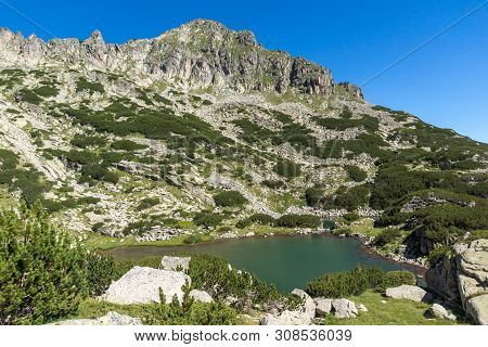 Amazing Summer Landscape Of Samodivski Lakes Near Dzhangal Peak, Pirin Mountain, Bulgaria