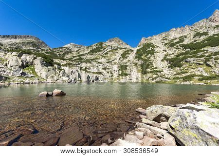 Amazing Summer Landscape Of Samodivski Lakes Near Dzhangal Peak, Pirin Mountain, Bulgaria