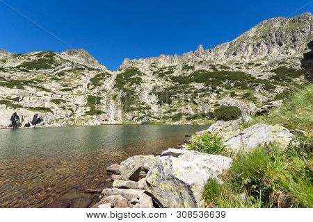 Amazing Summer Landscape Of Samodivski Lakes Near Dzhangal Peak, Pirin Mountain, Bulgaria