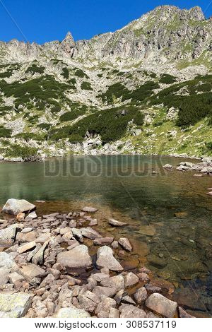 Amazing Summer Landscape Of Samodivski Lakes Near Dzhangal Peak, Pirin Mountain, Bulgaria