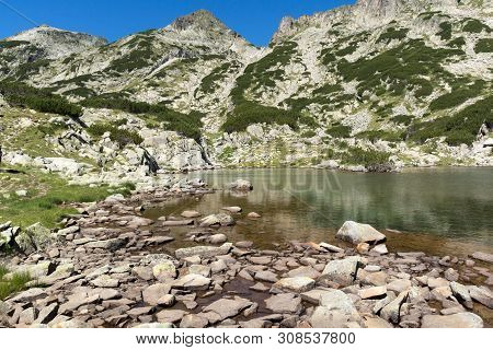 Amazing Summer Landscape Of Samodivski Lakes Near Dzhangal Peak, Pirin Mountain, Bulgaria