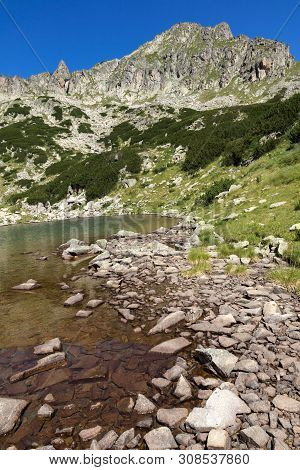 Amazing Summer Landscape Of Samodivski Lakes Near Dzhangal Peak, Pirin Mountain, Bulgaria