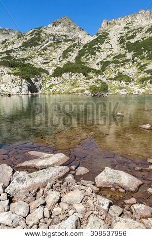 Amazing Summer Landscape Of Samodivski Lakes Near Dzhangal Peak, Pirin Mountain, Bulgaria