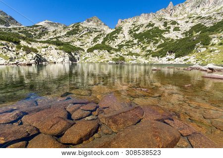 Amazing Summer Landscape Of Samodivski Lakes Near Dzhangal Peak, Pirin Mountain, Bulgaria