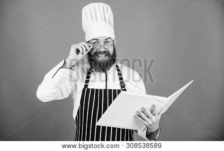 Amateur Cook Read Book Recipes. Man Learn Recipe. Try Something New. Cookery On My Mind. Improve Coo