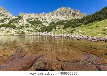 Amazing Summer Landscape Of Samodivski Lakes Near Dzhangal Peak, Pirin Mountain, Bulgaria